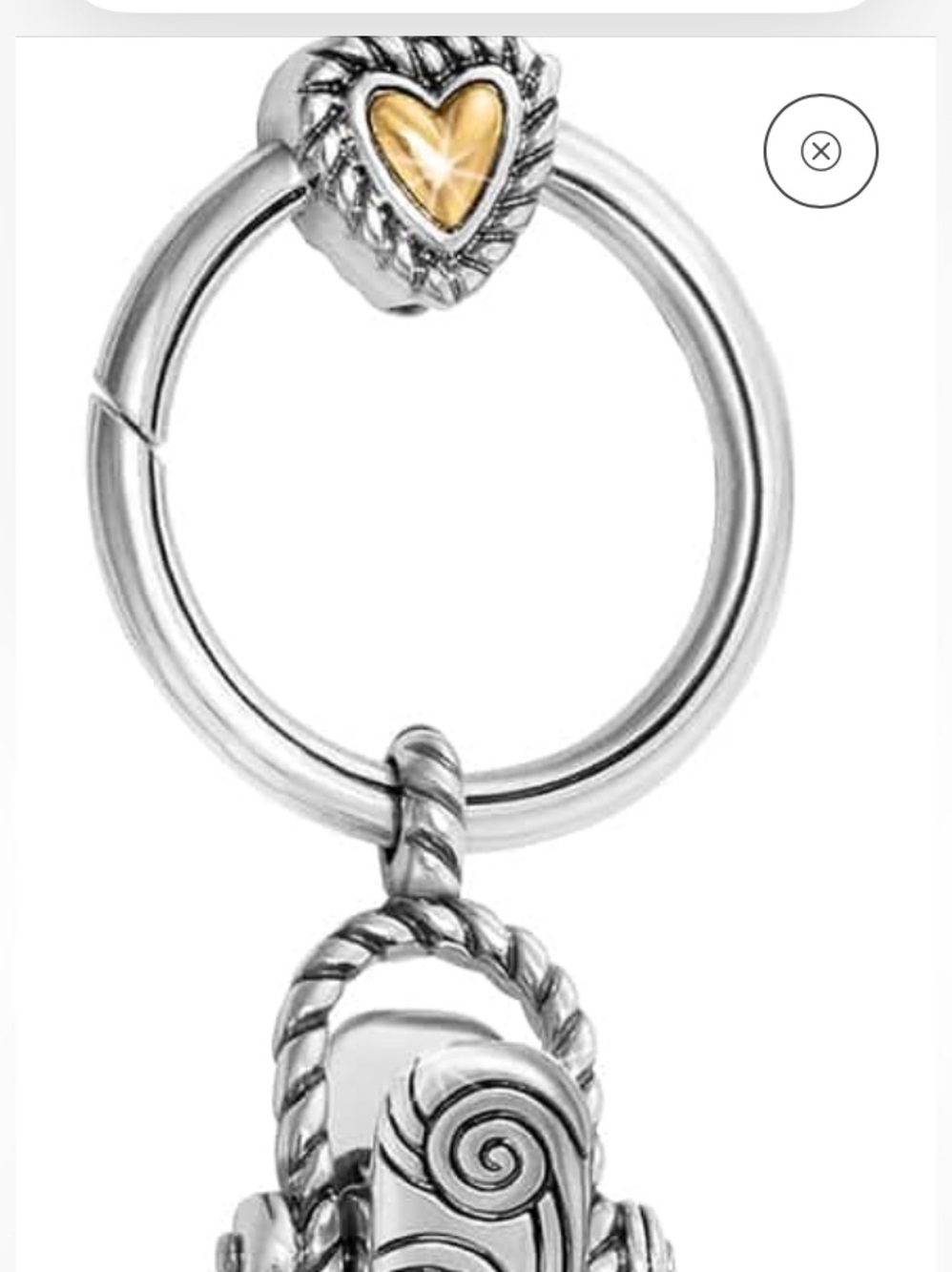 🌸Brighton Heart Charm Reversible Badge Clip Necklace